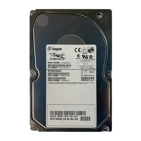 0808VG Dell 36.7GB 2Gb/s Fibre Channel 10000 3.5-inch 4MB Hard Drive
