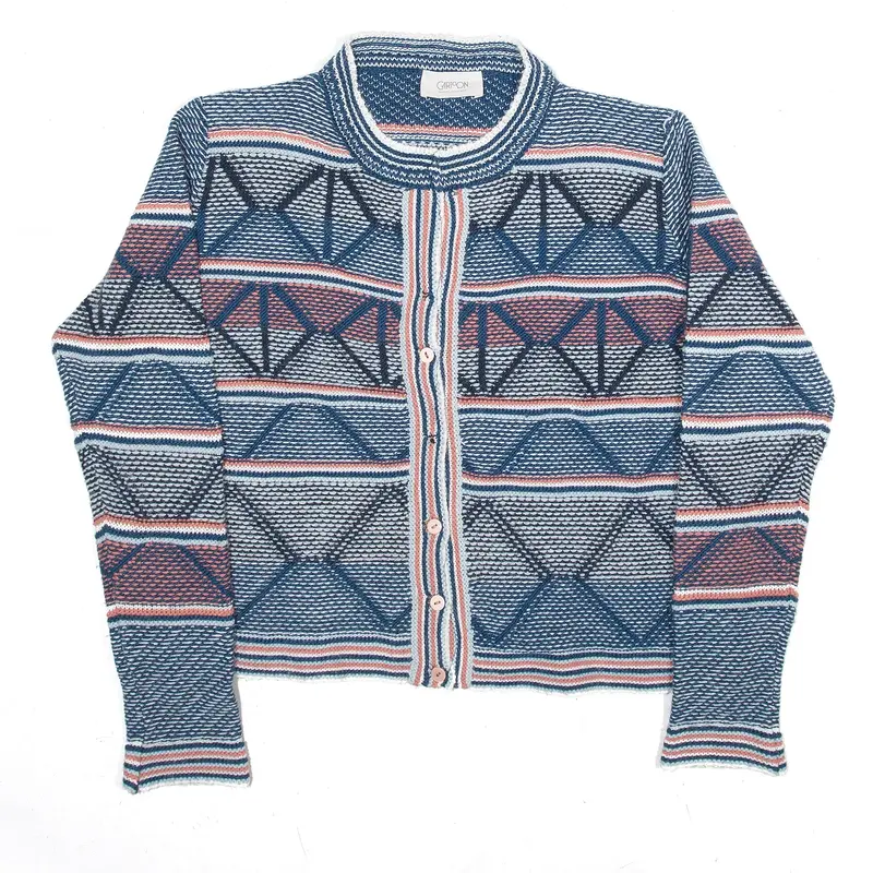 CARTOON Patterned Jumper Blue Striped Womens M