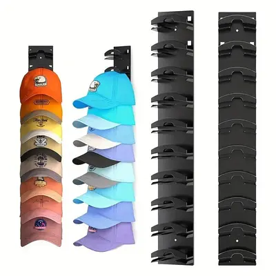 Baseball Cap Storage Rack, 1 Count Multi Layer Wall Mounted Hat Organizer, Space Saving Display & Storage Rack for Door Or Cl...