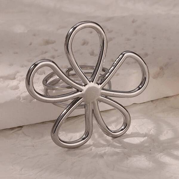 304 Stainless Steel Open Cuff Rings for Women