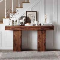 【Father Day Gift】ONBRILL 63-Inch Long Console Table Modern, Wooden Farmhouse Entryway Table, Console End Table Sofa Behin...