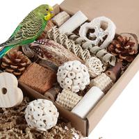 Natural Bird Foraging & Foot Toys – For Parakeets, Cockatiels, Conures, Lovebirds & Other Small to Medium Birds