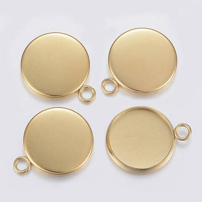 304 Stainless Steel Pendant Cabochon Settings