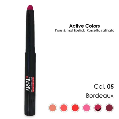 ARVAL Pure & mat lipstick n. 05 - burgundy satin lipstick - pencil