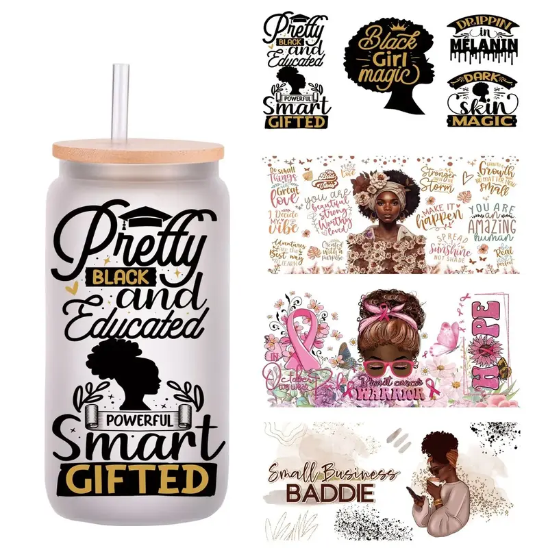 Woman Pattern Waterproof Sticker, 4 Counts/set Self Adhesive Decorative Sticker, Diy Decals for Water Bottle, Coffee Cup, Lap...