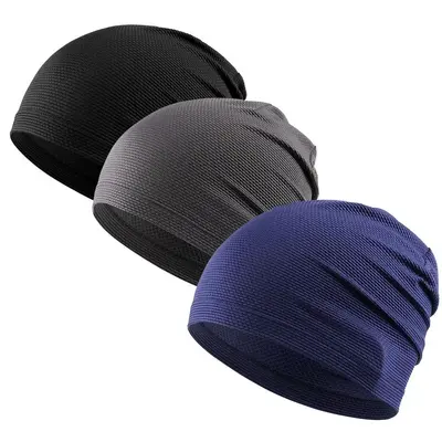 Outdoor Hat, 3 Counts/set Breathable Ice Cool Quick-drying Stacking Cap, Cycling Cap, Sports Accessories for Travel Running C...