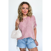 Ashton Acid Wash Double Gauze Top - BACK IN STOCK