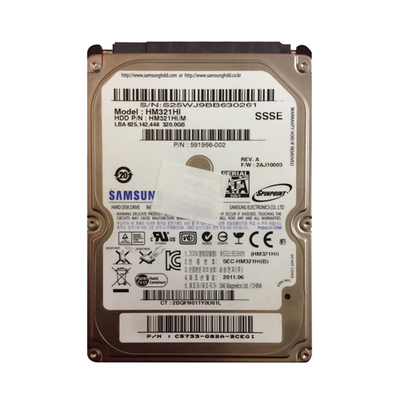 591966-002 HP 320GB 5400RPM SATA 1.5Gb/s 8MB Cache 2.5-inch Hard Drive