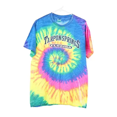 Tarpon Springs Colortone Tie-Dye T-Shirt - Large Multicoloured Cotton