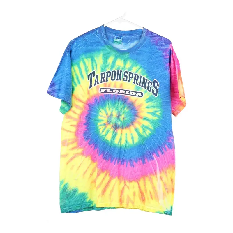 Tarpon Springs Colortone Tie-Dye T-Shirt - Large Multicoloured Cotton