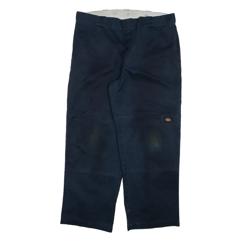 DICKIES Mens Trousers Black Loose Straight W38 L29