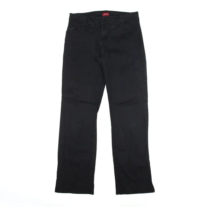 DICKIES Trousers Black Regular Bootcut Denim Womens W30 L31