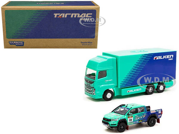 2017 Toyota Hilux AXCR Pickup Truck RHD (Right Hand Drive) 119 Green and Blue \