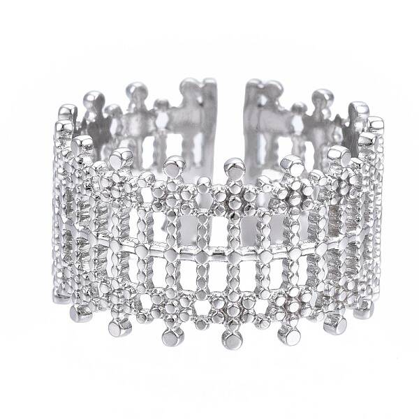 Non-Tarnish 304 Stainless Steel Bar Wrap Open Cuff Ring