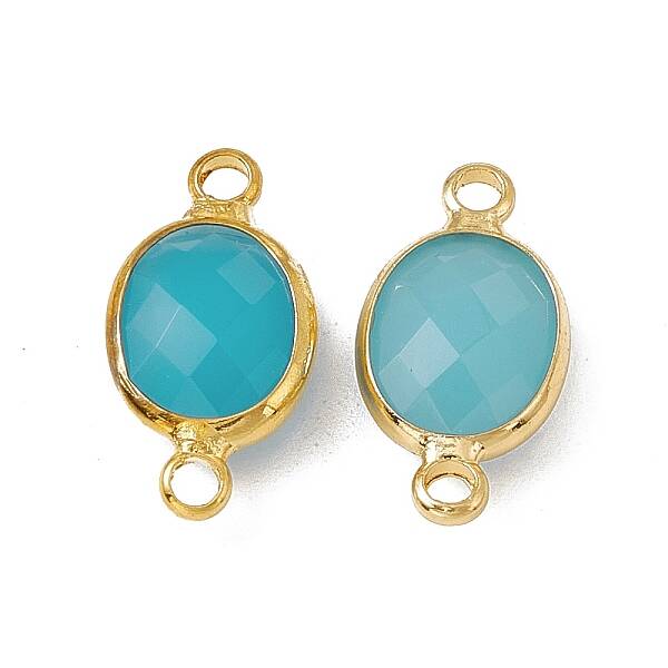 Transparent K9 Glass Connector Charms