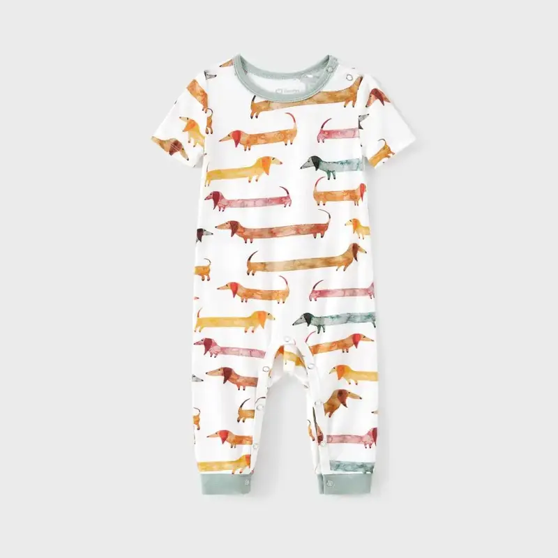 PatPat Bamboo Baby Bodysuit Bamboo Kids Pajamas Set Animal-patterned Baby One-piece Clothing