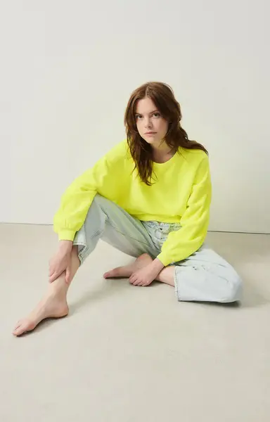 Sweatshirt Boby03af Jaune-Fluo | Color: JAUNE FLUO | Size: XS/S