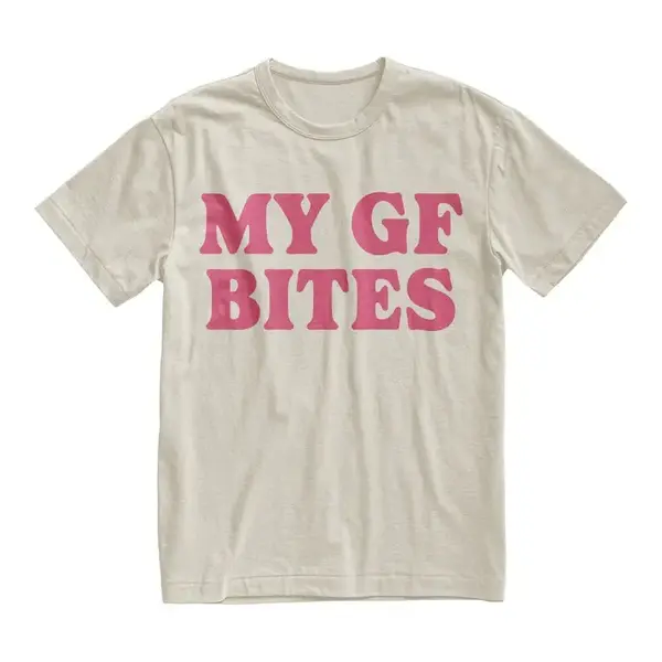 My Gf Bites Tshirt, My Girlfriend Shirt, Funny Gag Gift, Boyfriend Shirt, Boyfriend Gift, Funny Meme, Aesthetic Shirt, Quote ...