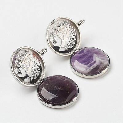Natural Amethyst Pendants