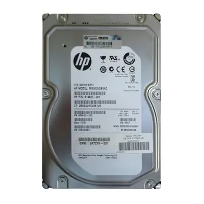 647276-001 HP 3TB 6Gb/s SATA 7200 3.5-Inch Hard Drive