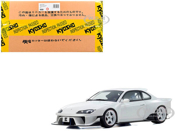 Nissan Silvia (S15) Khyzyl Saleem White 1/18 Model Car by Kyosho