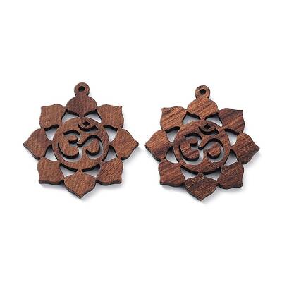 Walnut Wood Laser Cut Pendants