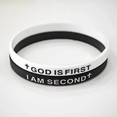 2-pack-GOD IS FIRST BRACELET I AM SECOND Motivational Message man BRACELET Thin style Religious Easter Gifts FallFreshness T...