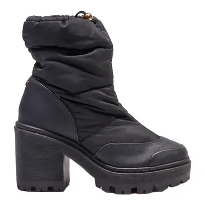 RIVER ISLAND Ankle Boots Black Synthetic Womens UK 4