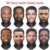 New European and American Style 3D Digital Printed Funny Face Towel Multifunctional Outdoor Mask Hip-hop Headscarf