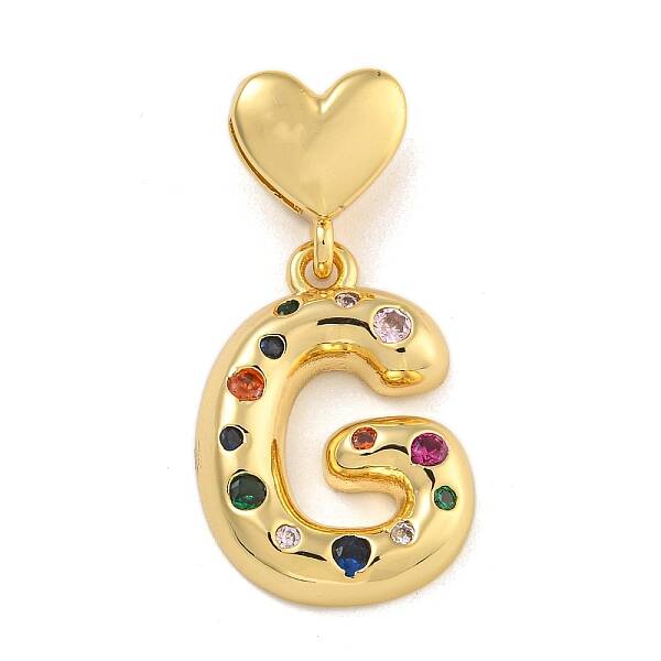 Brass Micro Pave Colorful Cubic Zirconia Pendants