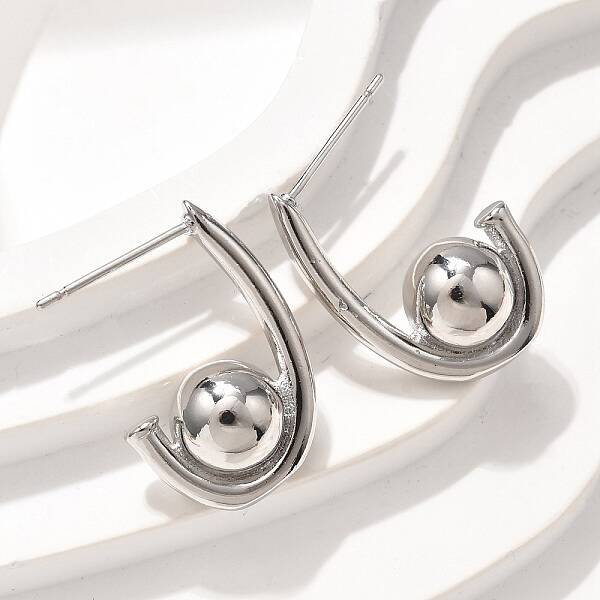 Brass Stud Earrings