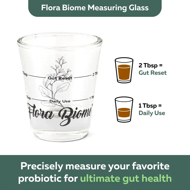 Flora Biome Measuring Shot Glass- Measure in Tablespoons- Easy-To-Read & Measure Kitchen Utensils