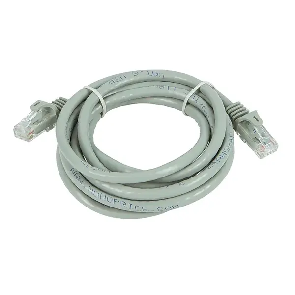 9798 Monoprice Cat6 Ethernet Patch Cable FLEXboot Snagless RJ45 Stranded 550MHz UTP Pure Bare Copper 24AWG 7ft Gray