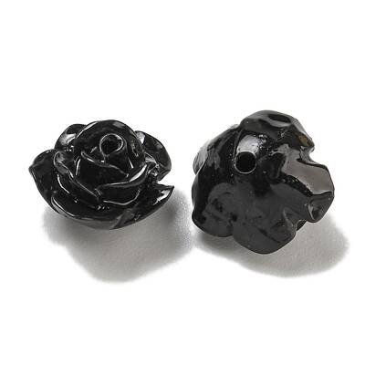 Synthetic Coral Dyed Carved Beads