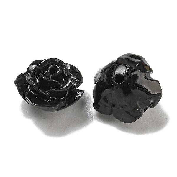 Synthetic Coral Dyed Carved Beads