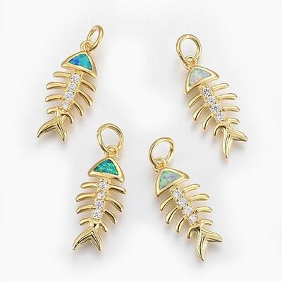 Brass Micro Pave Cubic Zirconia Pendants