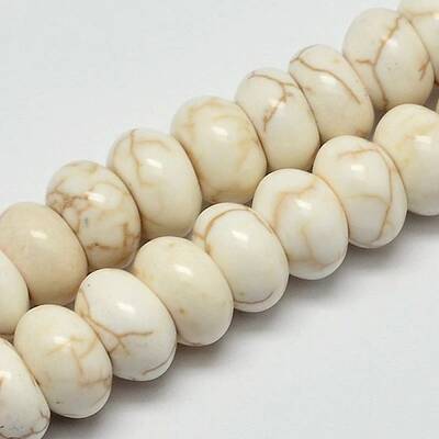 Rondelle Natural Magnesite Beads Strands