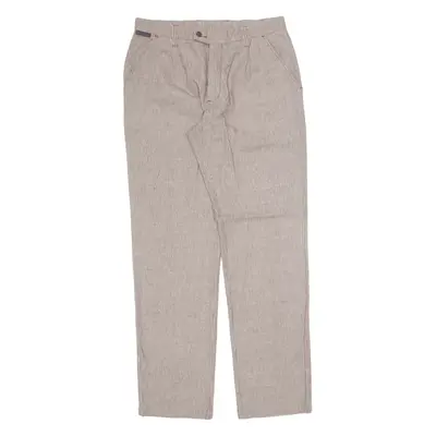 DOLCE & GABBANA Striped Trousers Brown Regular Tapered Mens W32 L34