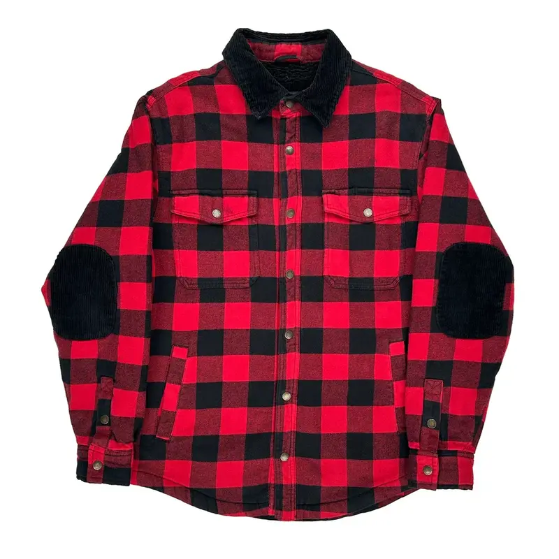 Roots Checked Flannel Shirt - Medium Black Cotton