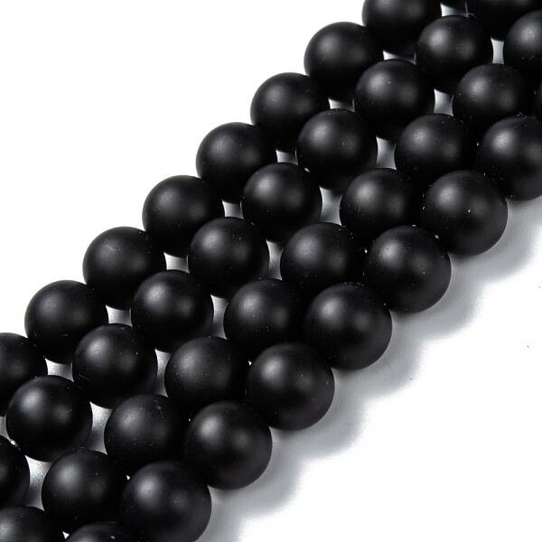 Natural Black Onyx Beads Strands