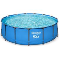 Bestway Steel Pro MAX Round Above Ground Swimming Pool for Backyard