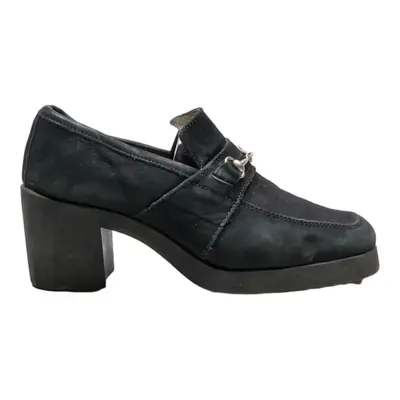 BRUNO & JOEL Heeled Loafer Shoes Black Suede Womens UK 4
