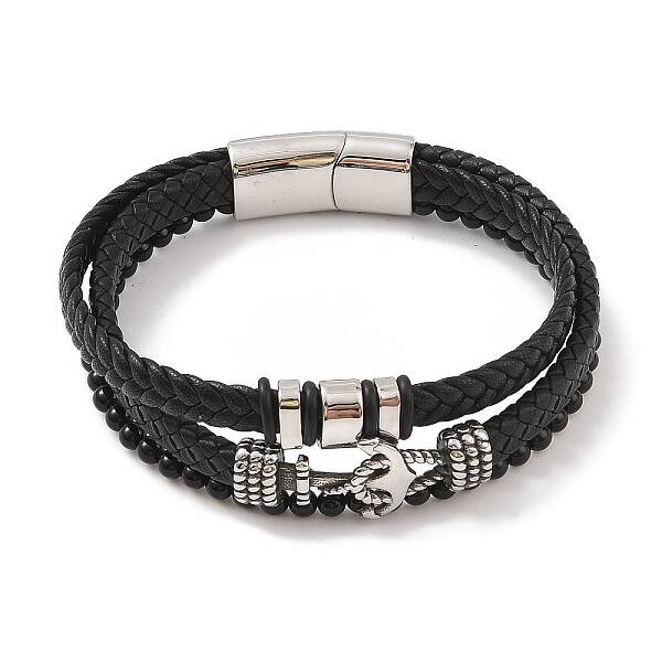 Braided Microfiber Leather Multi-strand Bracelets