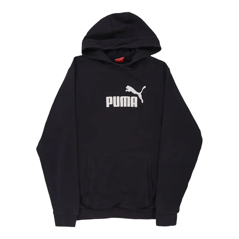 Puma Spellout Hoodie - 2XL Navy Cotton