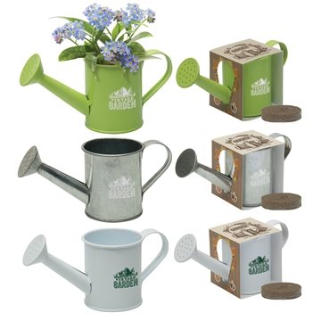 100 Customized Mini Watering Can Blossom Kit - Metal Planter
