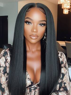 UNice 5x5 Thin HD BlendAway Lace Closure Glueless Yaki Wig