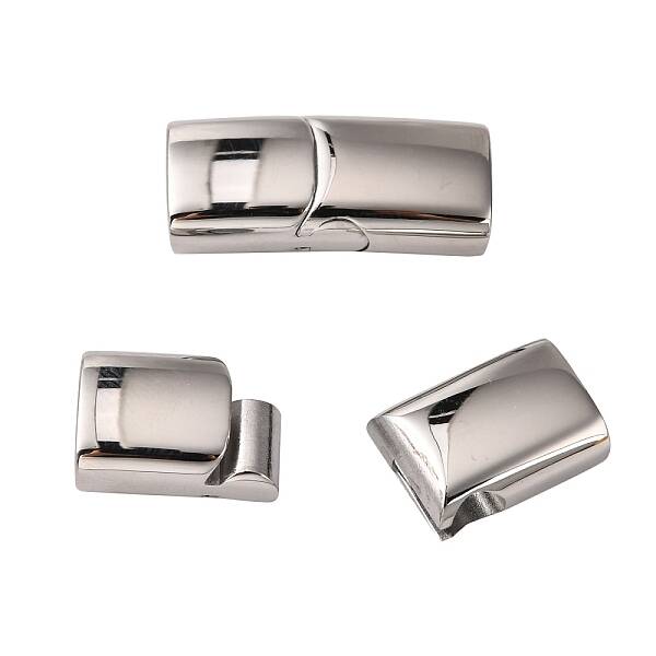 Tarnish Resistant 316 Surgical Stainless Steel Magnetic Clasps with Glue-in Ends