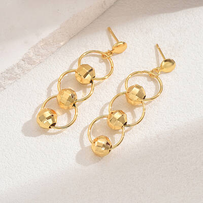 Elegant and Versatile Brass Dangle Stud Earrings