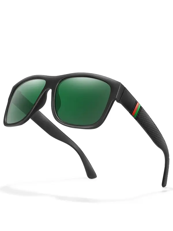 Unisex Simple Polarized Sunglasses, Casual Trendy Square Frame Sunglasses, Fashionable Sunglasses for Outdoor Activities, Va...