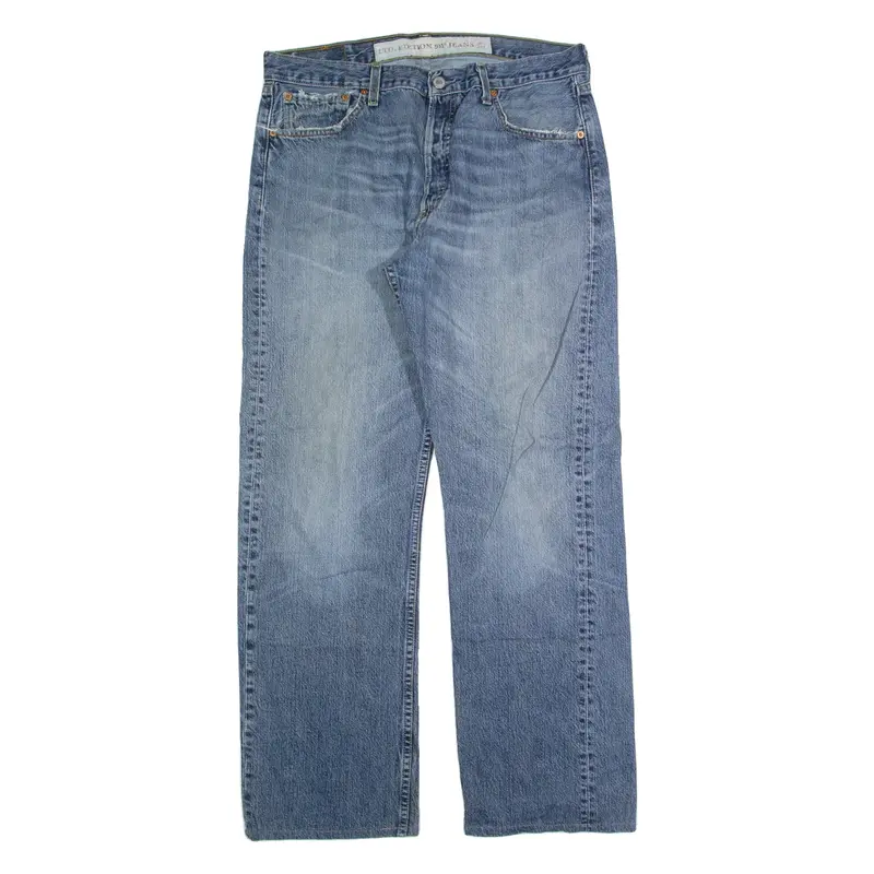 LEVI'S 501 Mens Jeans Blue Regular Straight Stone Wash W34 L29
